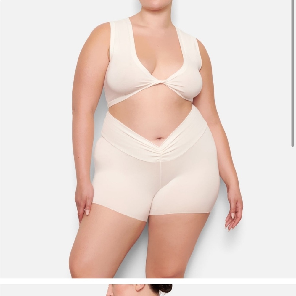 SKIMS twist top and shorts